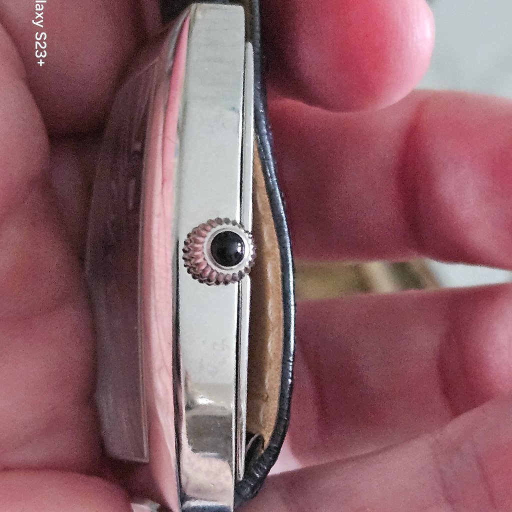 Rare Vintage Mayors Birks Tourneau Sapphire Crystal Swiss Made Leather Watch — image 5 of 8